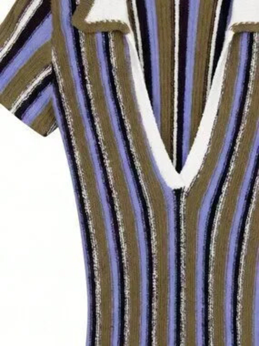 Multicolor Casual Women's Striped Collared Knit Mini Dress